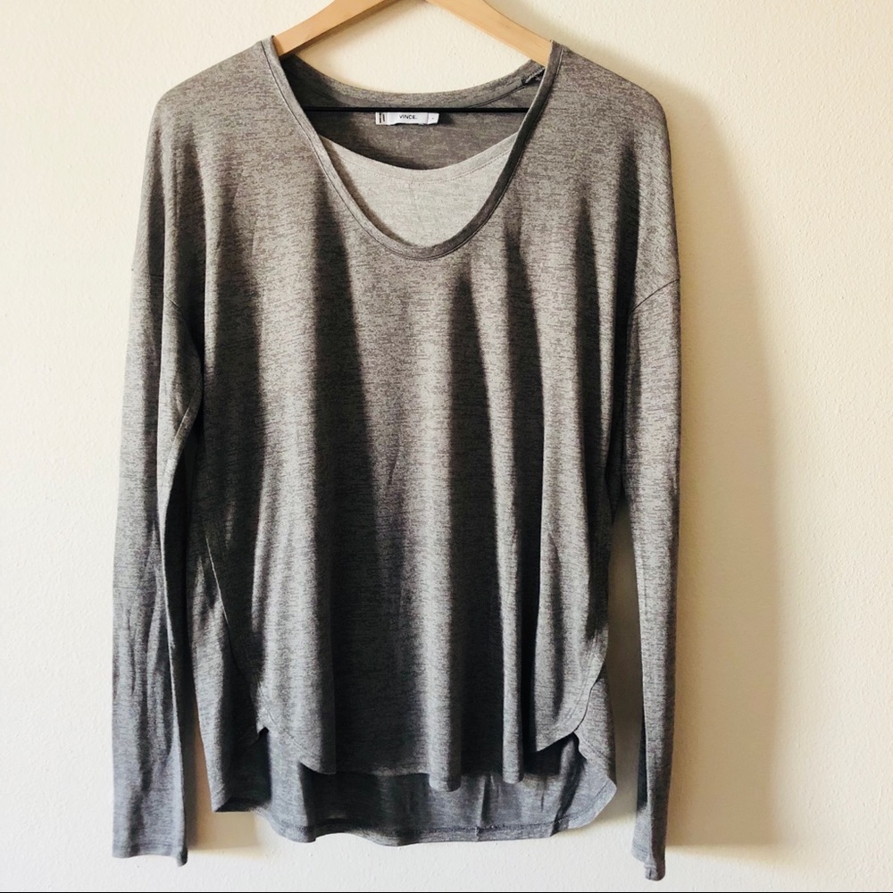 Vince Long Sleeve Grey Top
